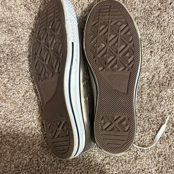 Converse Metallic Silver Low-Top Sneakers - Picture 2 of 4